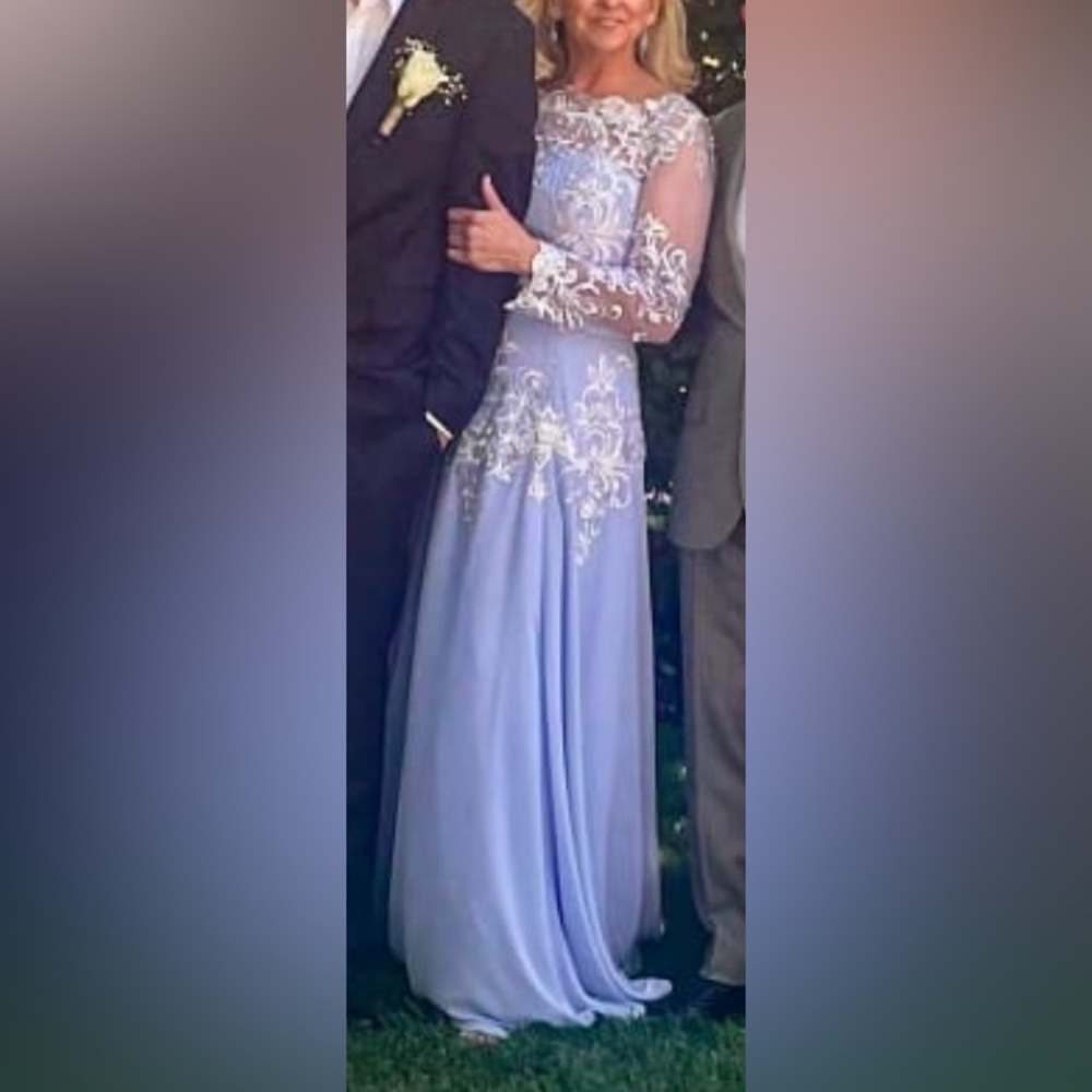 Violet Mother of the groom Dress and FIGURE flattering. SO many compliments.